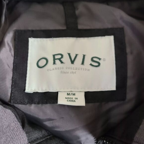 Orvis RipStop Puffer Vest Jacket Mens Medium Black Quilted Insulated - Picture 3 of 9